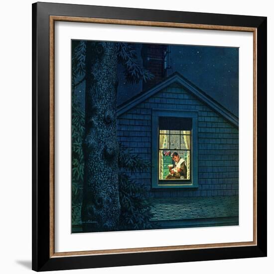 "2:00 Feeding", March 27, 1954-Stevan Dohanos-Framed Giclee Print