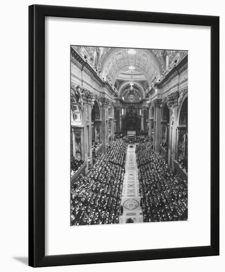 2,300 Prelates Filling the Nave of St. Peter's During the Final Session of the Vatican Council-Carlo Bavagnoli-Framed Photographic Print