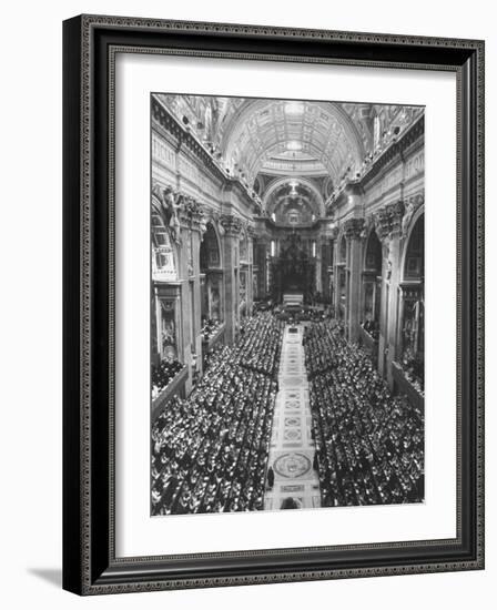 2,300 Prelates Filling the Nave of St. Peter's During the Final Session of the Vatican Council-Carlo Bavagnoli-Framed Photographic Print