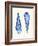 2 Blue Shells a-Fab Funky-Framed Art Print