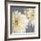 2 Cream Dahlias on Gray-Tom Quartermaine-Framed Giclee Print