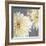 2 Cream Dahlias on Gray-Tom Quartermaine-Framed Giclee Print