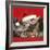 2 Kittens One Sleeping Wearing Christmas Hats-null-Framed Photographic Print