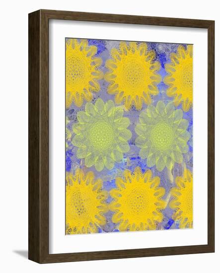 2 of 2 abstract art Circle Color Decor 3 D E-Ricki Mountain-Framed Art Print