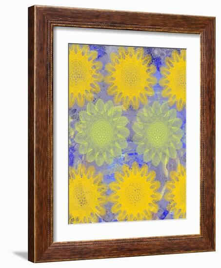 2 of 2 abstract art Circle Color Decor 3 D E-Ricki Mountain-Framed Art Print