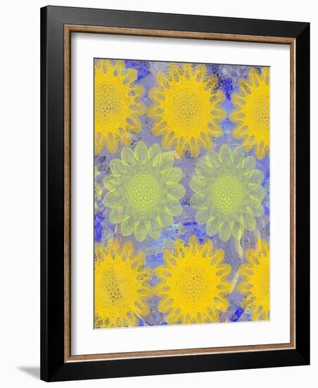 2 of 2 abstract art Circle Color Decor 3 D E-Ricki Mountain-Framed Art Print