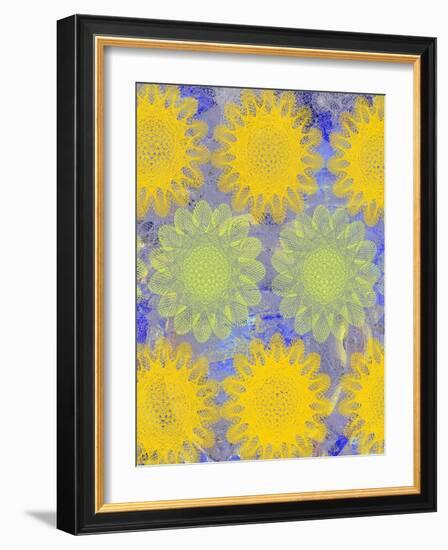 2 of 2 abstract art Circle Color Decor 3 D E-Ricki Mountain-Framed Art Print