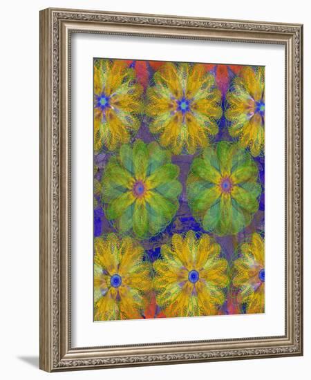 2 of 4 abstract art Circle Color Decor 3 D E-Ricki Mountain-Framed Art Print