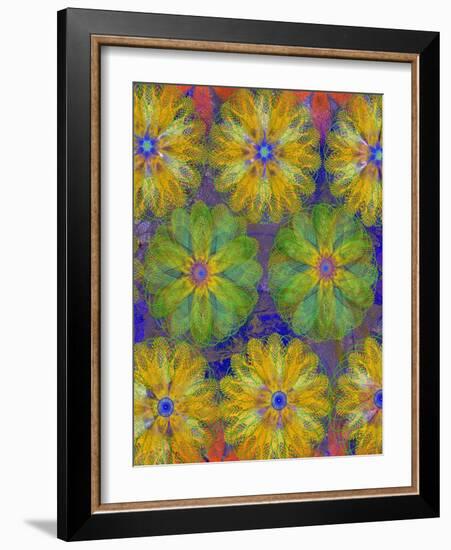 2 of 4 abstract art Circle Color Decor 3 D E-Ricki Mountain-Framed Art Print