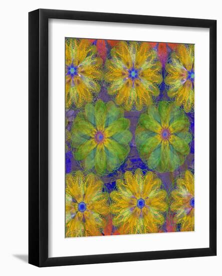 2 of 4 abstract art Circle Color Decor 3 D E-Ricki Mountain-Framed Art Print