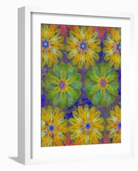 2 of 4 abstract art Circle Color Decor 3 D E-Ricki Mountain-Framed Art Print