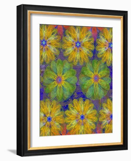 2 of 4 abstract art Circle Color Decor 3 D E-Ricki Mountain-Framed Art Print