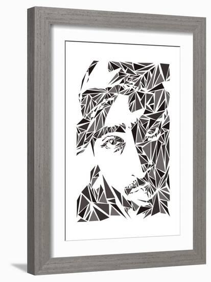 2 Pac-Cristian Mielu-Framed Art Print