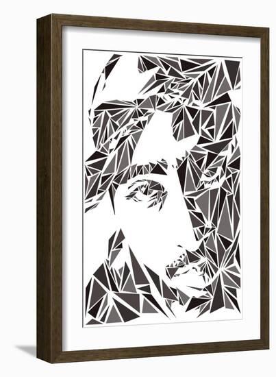 2 Pac-Cristian Mielu-Framed Art Print