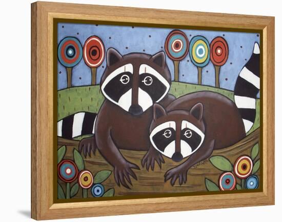 2 Raccoons-Karla Gerard-Framed Premier Image Canvas