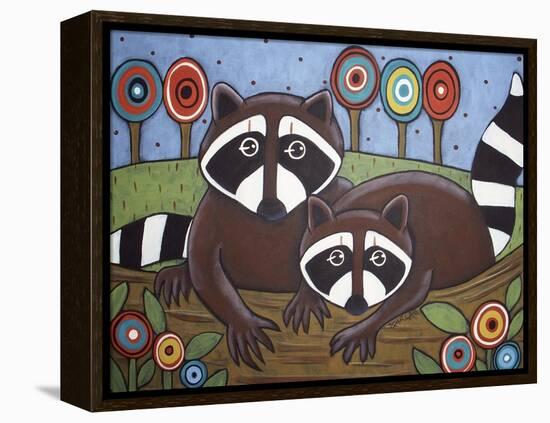 2 Raccoons-Karla Gerard-Framed Premier Image Canvas