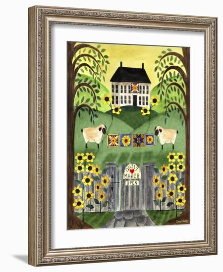 2 Sheep Quilt House-Cheryl Bartley-Framed Giclee Print