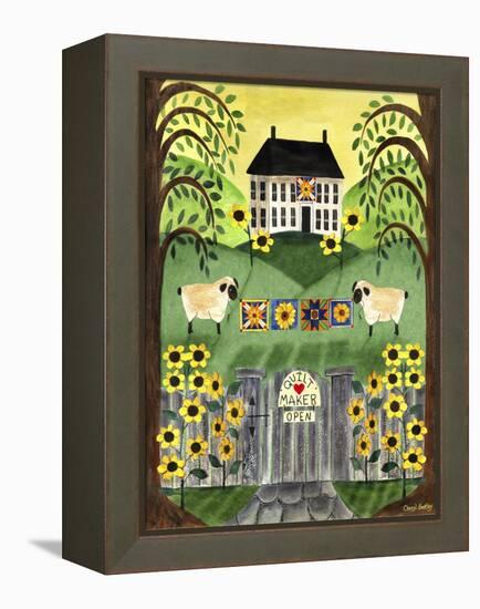 2 Sheep Quilt House-Cheryl Bartley-Framed Premier Image Canvas