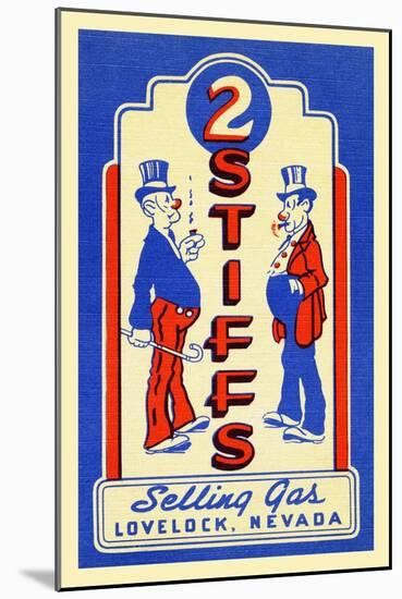 2 Stiffs Selling Gas-Curt Teich & Company-Mounted Art Print