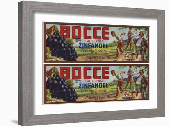 2-Up Vintage Wine Label II-Vision Studio-Framed Art Print