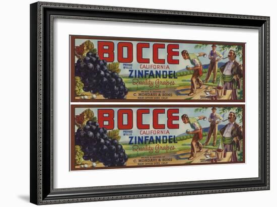 2-Up Vintage Wine Label II-Vision Studio-Framed Art Print