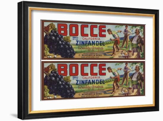 2-Up Vintage Wine Label II-Vision Studio-Framed Art Print