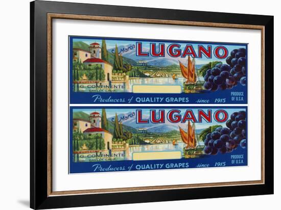 2-Up Vintage Wine Label III-Vision Studio-Framed Art Print