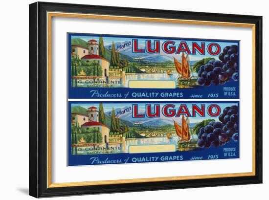 2-Up Vintage Wine Label III-Vision Studio-Framed Art Print