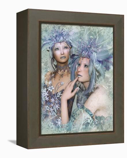 2 Winter Elves-Atelier Sommerland-Framed Stretched Canvas
