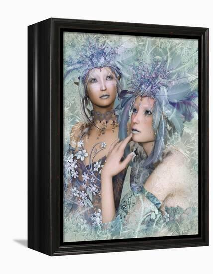 2 Winter Elves-Atelier Sommerland-Framed Stretched Canvas