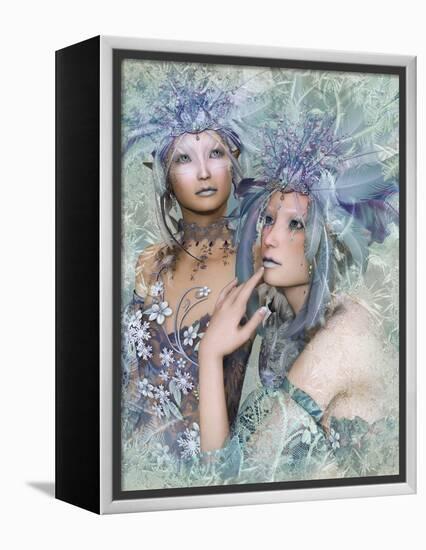 2 Winter Elves-Atelier Sommerland-Framed Stretched Canvas