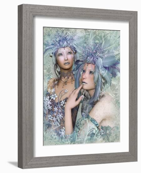 2 Winter Elves-Atelier Sommerland-Framed Art Print