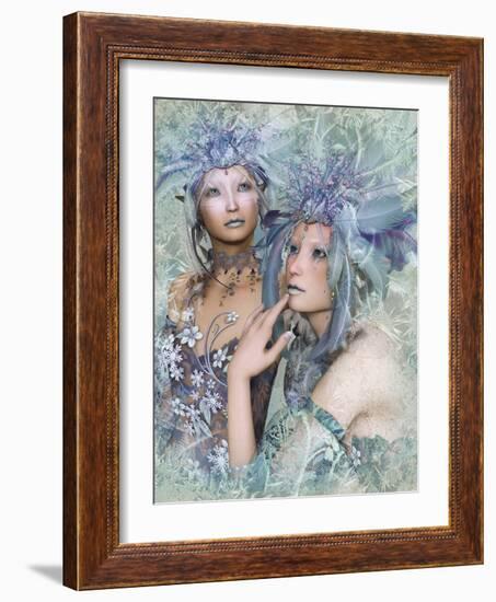 2 Winter Elves-Atelier Sommerland-Framed Art Print