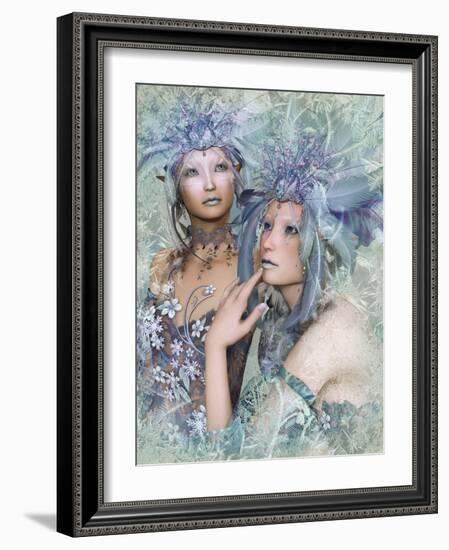 2 Winter Elves-Atelier Sommerland-Framed Art Print