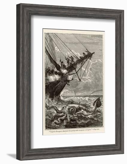 20,000 Leagues Under the Sea: Attacking a Giant Squid-Hildebrand-Framed Photographic Print