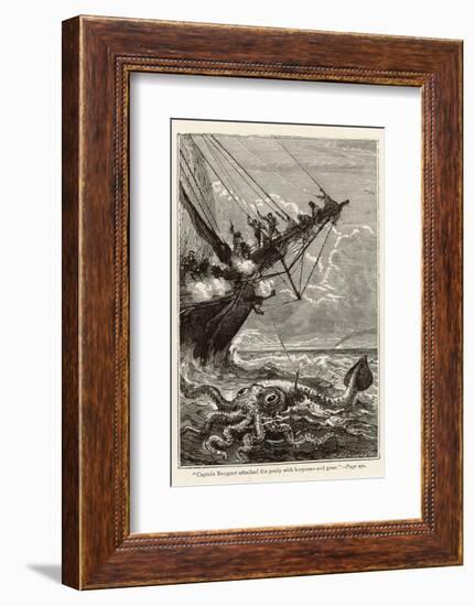 20,000 Leagues Under the Sea: Attacking a Giant Squid-Hildebrand-Framed Photographic Print