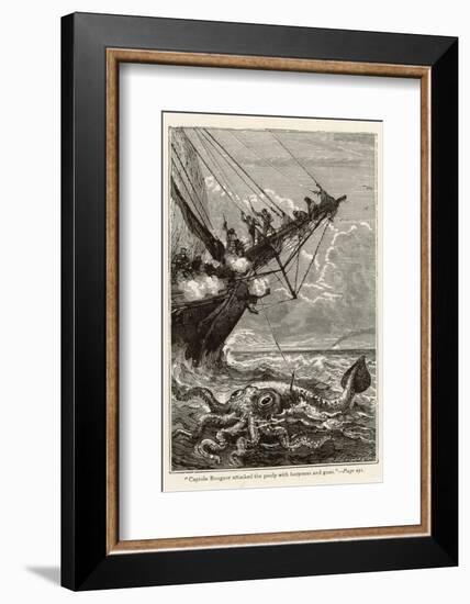 20,000 Leagues Under the Sea: Attacking a Giant Squid-Hildebrand-Framed Photographic Print