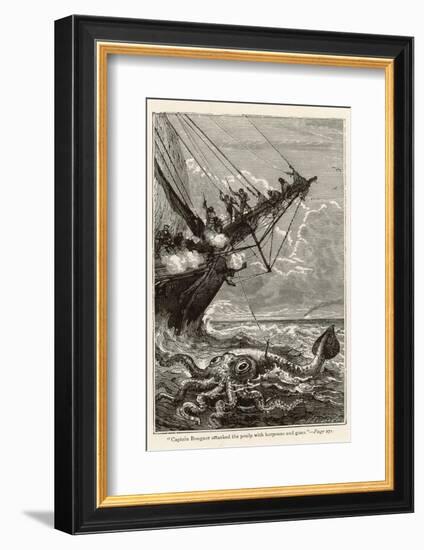 20,000 Leagues Under the Sea: Attacking a Giant Squid-Hildebrand-Framed Photographic Print