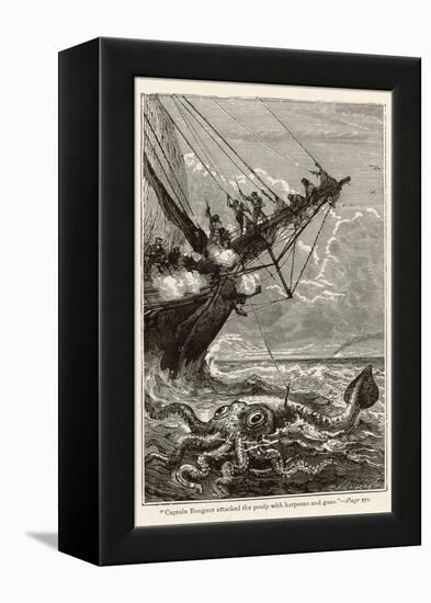 20,000 Leagues Under the Sea: Attacking a Giant Squid-Hildebrand-Framed Premier Image Canvas