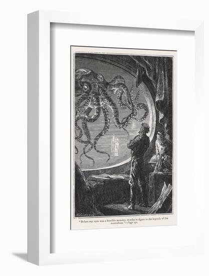 20,000 Leagues Under the Sea: Giant Squid Seen from the Safety of the Nautilus-Hildebrand-Framed Photographic Print