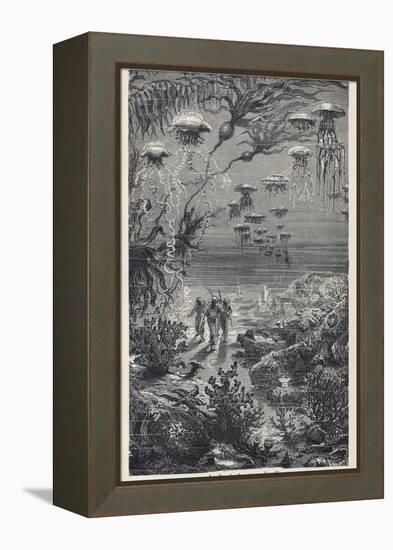20,000 Leagues Under the Sea: The Divers on the Sea-Bed-Hildebrand-Framed Premier Image Canvas