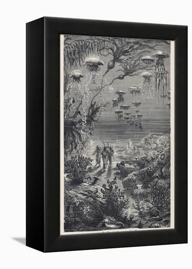 20,000 Leagues Under the Sea: The Divers on the Sea-Bed-Hildebrand-Framed Premier Image Canvas