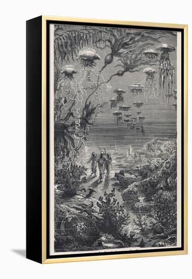 20,000 Leagues Under the Sea: The Divers on the Sea-Bed-Hildebrand-Framed Premier Image Canvas