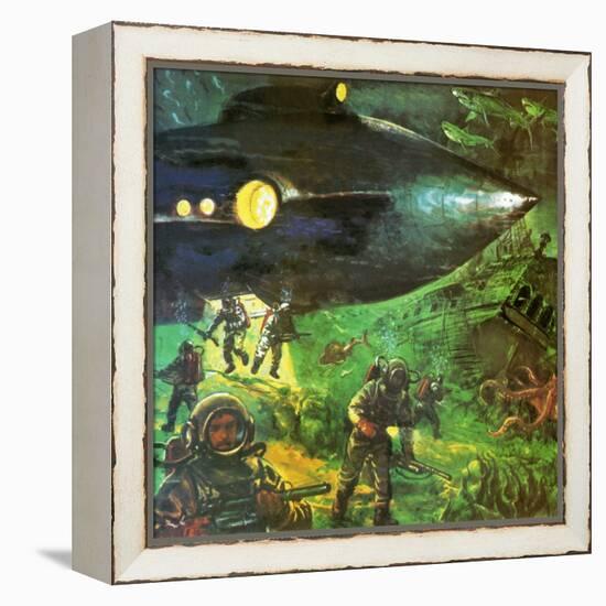 20,000 Leagues under the Sea-English School-Framed Premier Image Canvas