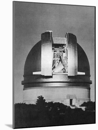 200 Inch Hale Telescope at Palomar Observatory, California, at Night, C1948-null-Mounted Giclee Print