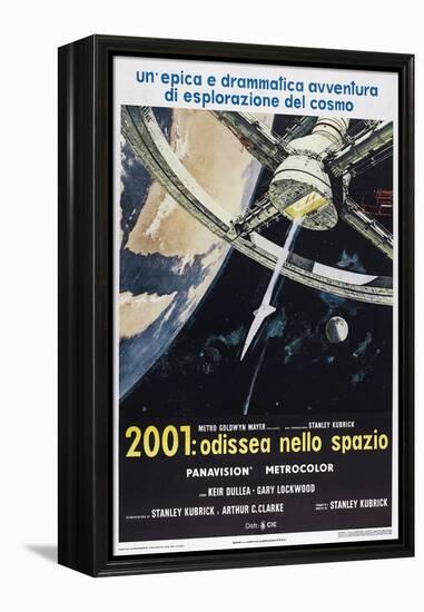 2001: A Space Odyssey, (aka 2001: Odissea Nello Spazio), Italian poster,  1968-null-Framed Stretched Canvas