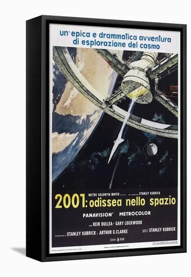 2001: A Space Odyssey, (aka 2001: Odissea Nello Spazio), Italian poster,  1968-null-Framed Stretched Canvas