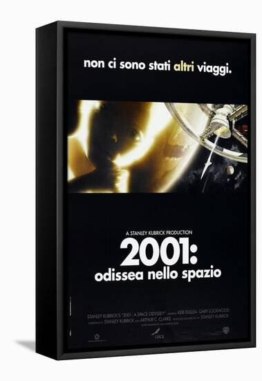 2001: A SPACE ODYSSEY, (aka 2001: ODISSEA NELLO SPAZIO), Italian poster, 1968-null-Framed Stretched Canvas