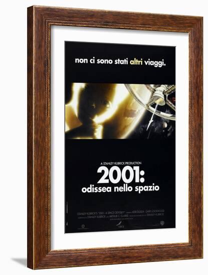 2001: A SPACE ODYSSEY, (aka 2001: ODISSEA NELLO SPAZIO), Italian poster, 1968-null-Framed Art Print