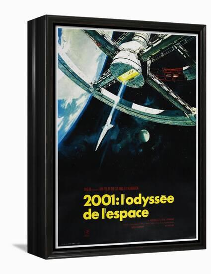 2001: A SPACE ODYSSEY (aka 2001: ODYSSEE DE LESPACE), French poster, 1968-null-Framed Stretched Canvas